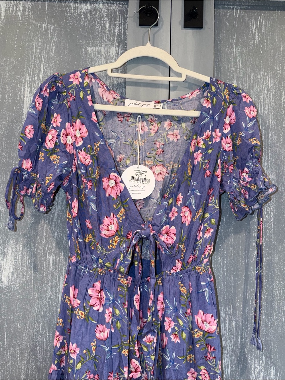 Petal & Pup Prue Purple Floral Midi Dress NWT Size US 4 - Picture 5 of 7